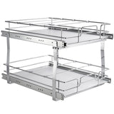 Clothing & Wardrobe Storage: VEVOR 2 Tier 20"Wx21"Dx15"H Pull Out Cabinet Organizer, Heavy Duty Slide Out Pantry Shelves, Steel Roll Out Drawers, Sliding Drawer Storage for Home, 21.5"Wx22"Dx18"H Install Size for Cabinet
