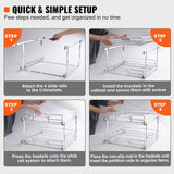 Clothing & Wardrobe Storage: VEVOR 2 Tier 20"Wx21"Dx15"H Pull Out Cabinet Organizer, Heavy Duty Slide Out Pantry Shelves, Steel Roll Out Drawers, Sliding Drawer Storage for Home, 21.5"Wx22"Dx18"H Install Size for Cabinet