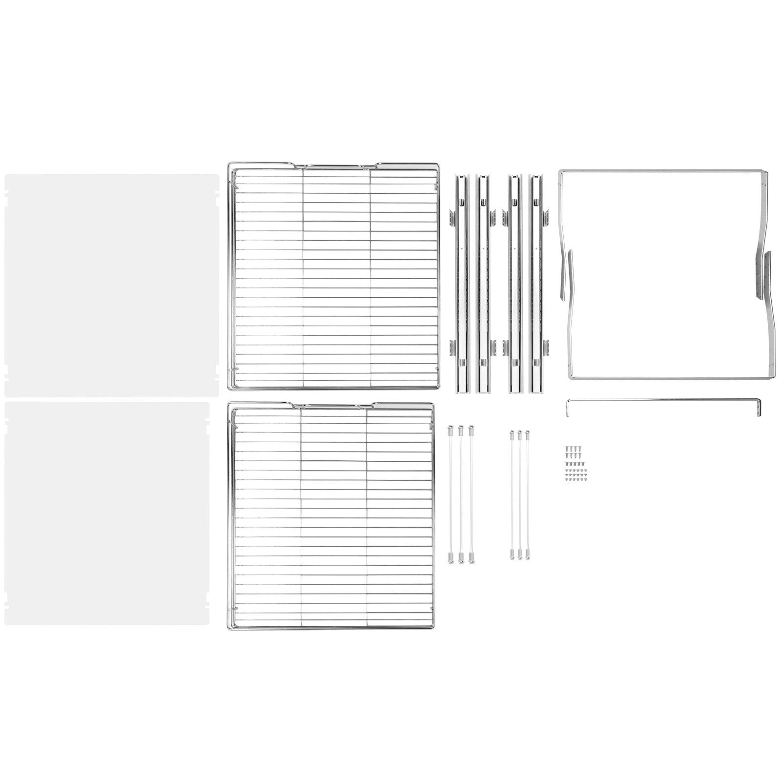 Clothing & Wardrobe Storage: VEVOR 2 Tier 20"Wx21"Dx15"H Pull Out Cabinet Organizer, Heavy Duty Slide Out Pantry Shelves, Steel Roll Out Drawers, Sliding Drawer Storage for Home, 21.5"Wx22"Dx18"H Install Size for Cabinet