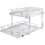 Clothing & Wardrobe Storage: VEVOR 2 Tier 20"Wx21"Dx15"H Pull Out Cabinet Organizer, Heavy Duty Slide Out Pantry Shelves, Steel Roll Out Drawers, Sliding Drawer Storage for Home, 21.5"Wx22"Dx18"H Install Size for Cabinet