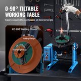 Tool Sockets: VEVOR Rotary Welding Positioner 30KG, 0-90° Welding Positioning Turntable Table 1-12RPM 80W, with 12.4 Inch 3-Jaw Lathe Chuck & Welding Torch Stand Holder for Cutting, Grinding, Assembly, Testing