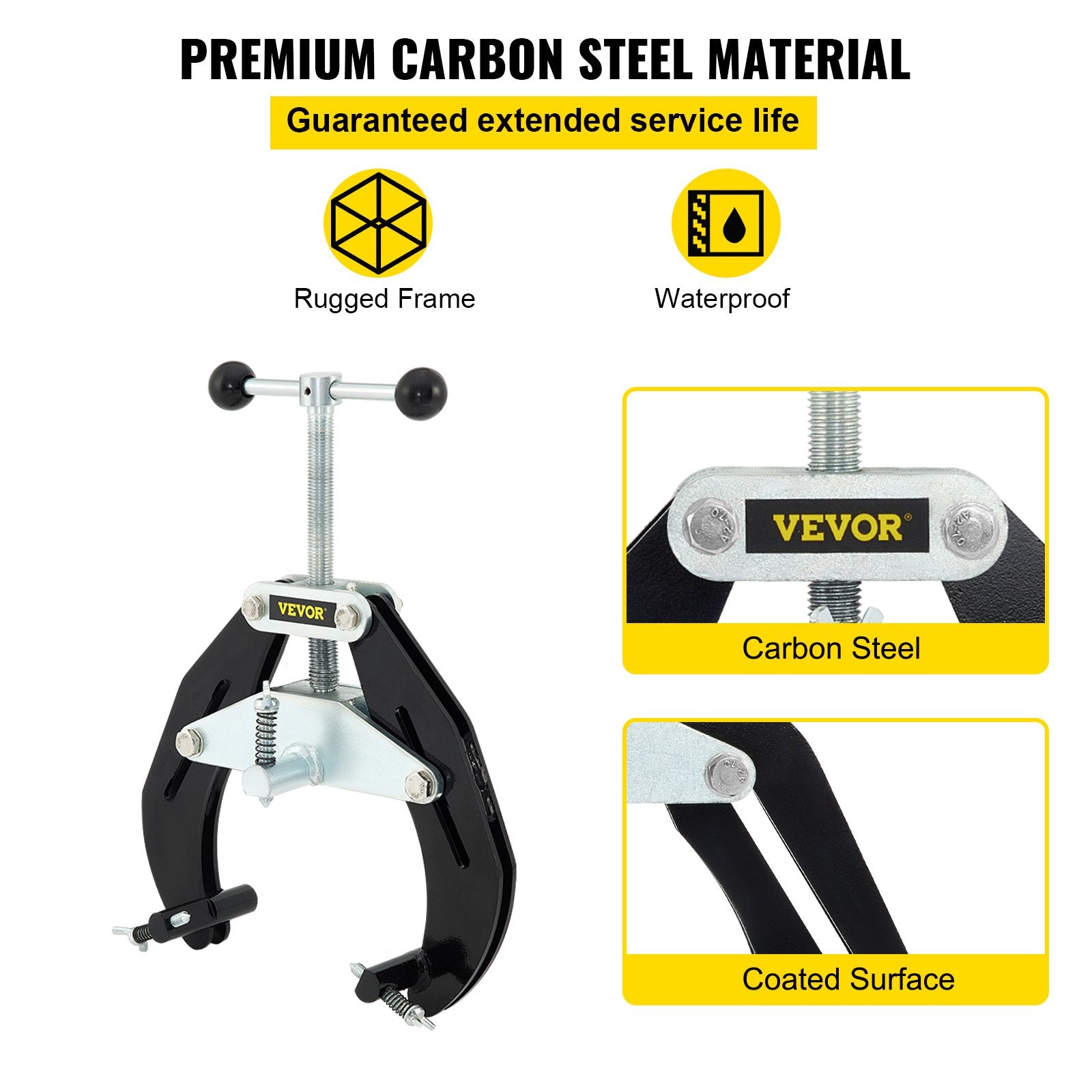 Camping Appliances: VEVOR Pipe Clamp, 2 to 6 in, High Strength Ultra Clamp with Quick Acting Screws, Steel Pipe Alignment Tool with Lightweight Design, Black