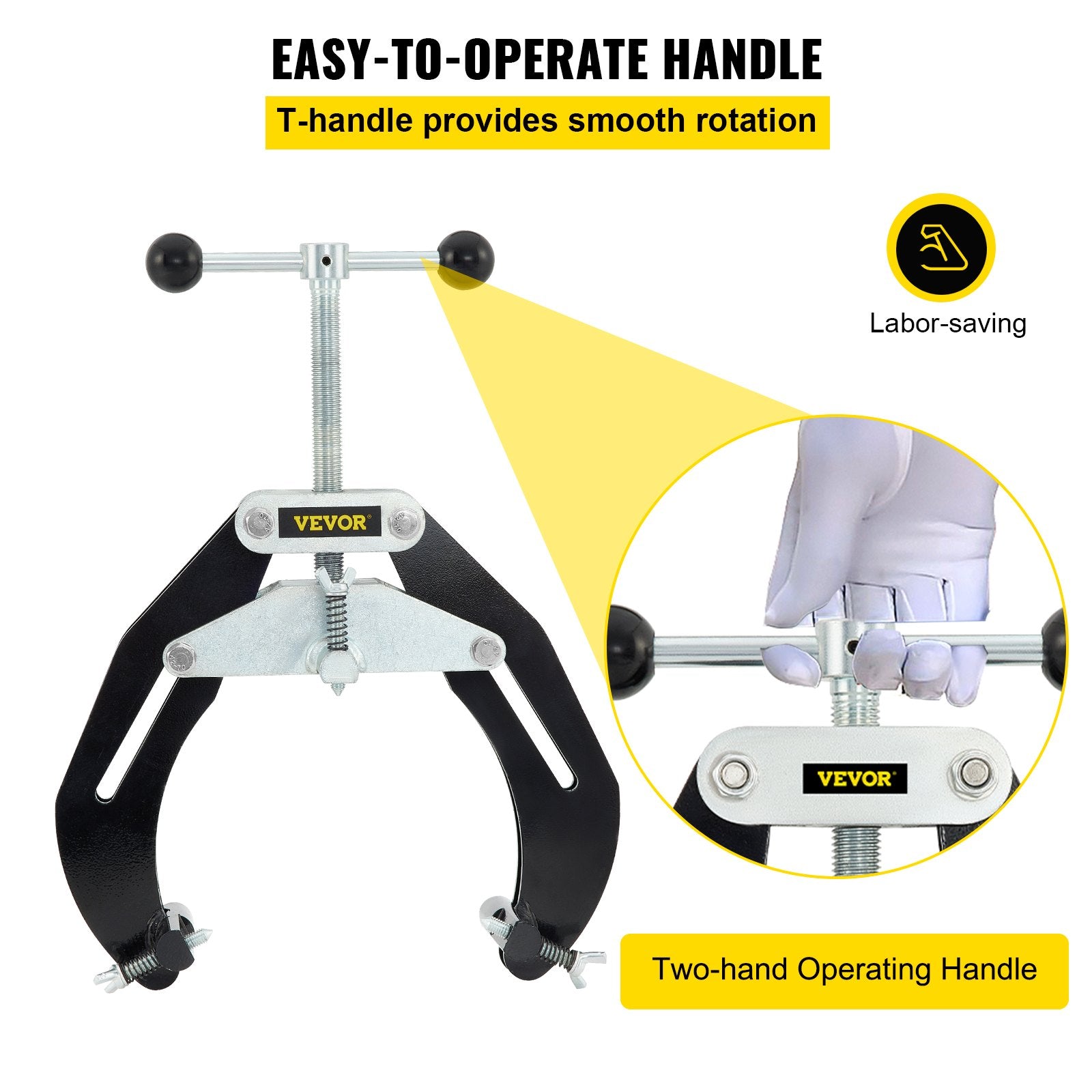 Camping Appliances: VEVOR Pipe Clamp, 2 to 6 in, High Strength Ultra Clamp with Quick Acting Screws, Steel Pipe Alignment Tool with Lightweight Design, Black