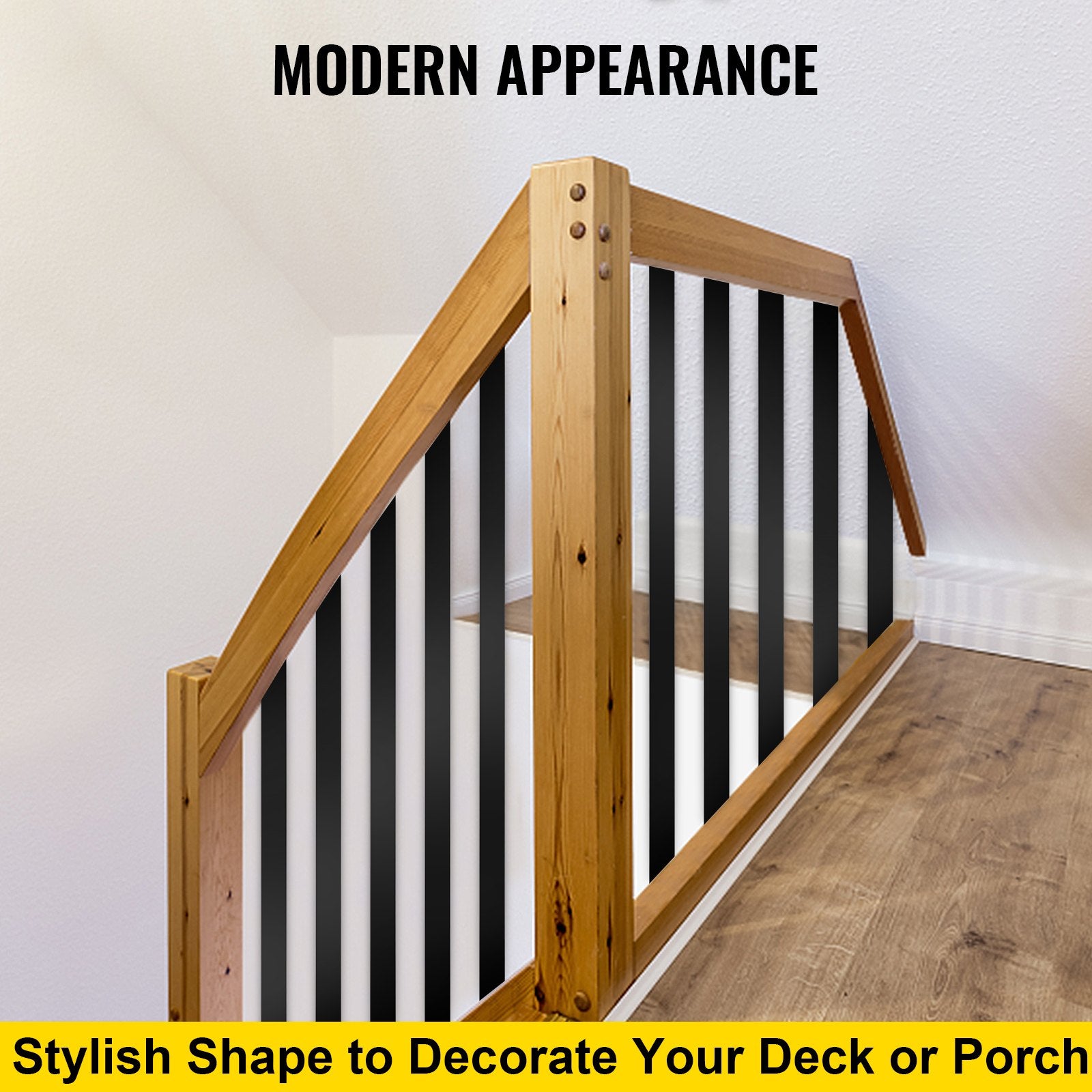 Boating Accessories: VEVOR Deck Balusters, 16 Pack Metal Deck Spindles, 29.5""x1"" Staircase Baluster with Screws, Aluminum Alloy Deck Railing for Wood and Composite Deck, Stylish Baluster for Outdoor Stair Deck Porch
