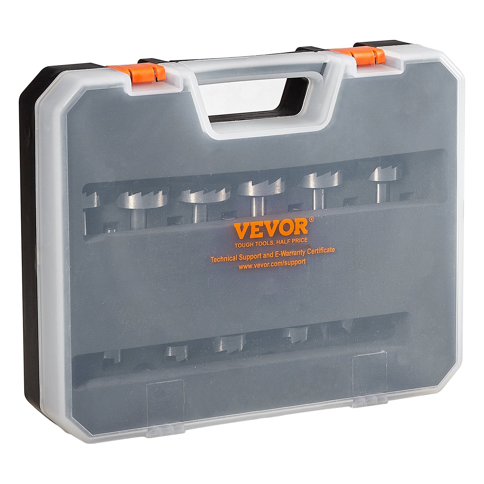 Drill & Screwdriver Accessories: VEVOR Forstner Bit Set, 16 Pcs Forstner Drill Bits Set, 1/4" to 1-5/8", Carbon Steel, with Universal Round Shank, Forstner Drill Bit for Wood and Composite Board, Forstner Bits for Woodworking