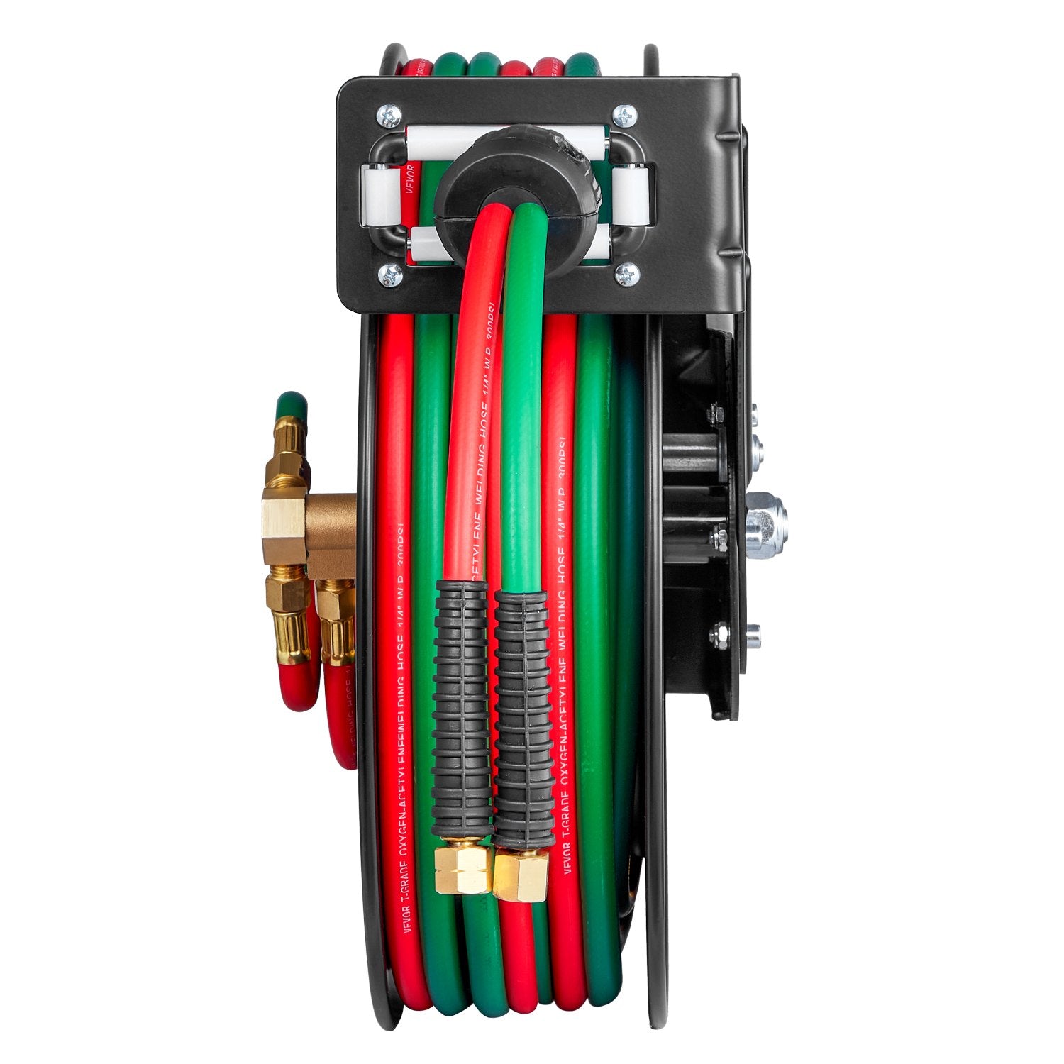Air Compressors Accessories: Retractable Welding Hose Reel 1/4 in x 50FT Oxygen Acetylene Rubber Hose R Grade