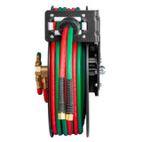 Air Compressors Accessories: Retractable Welding Hose Reel 1/4 in x 50FT Oxygen Acetylene Rubber Hose R Grade