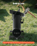 BBQ Tools: VEVOR Camping Rocket Stove, Wood Burning Portable Rocket Stove with Carrying Bag for Backpacking, Carbon Steel, Burn Wood, Twigs or Sticks for Outdoor Cooking, Backyard, Camp Cooking, Heating, Black