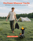 BBQ Tools: VEVOR Camping Rocket Stove, Wood Burning Portable Rocket Stove with Carrying Bag for Backpacking, Carbon Steel, Burn Wood, Twigs or Sticks for Outdoor Cooking, Backyard, Camp Cooking, Heating, Black