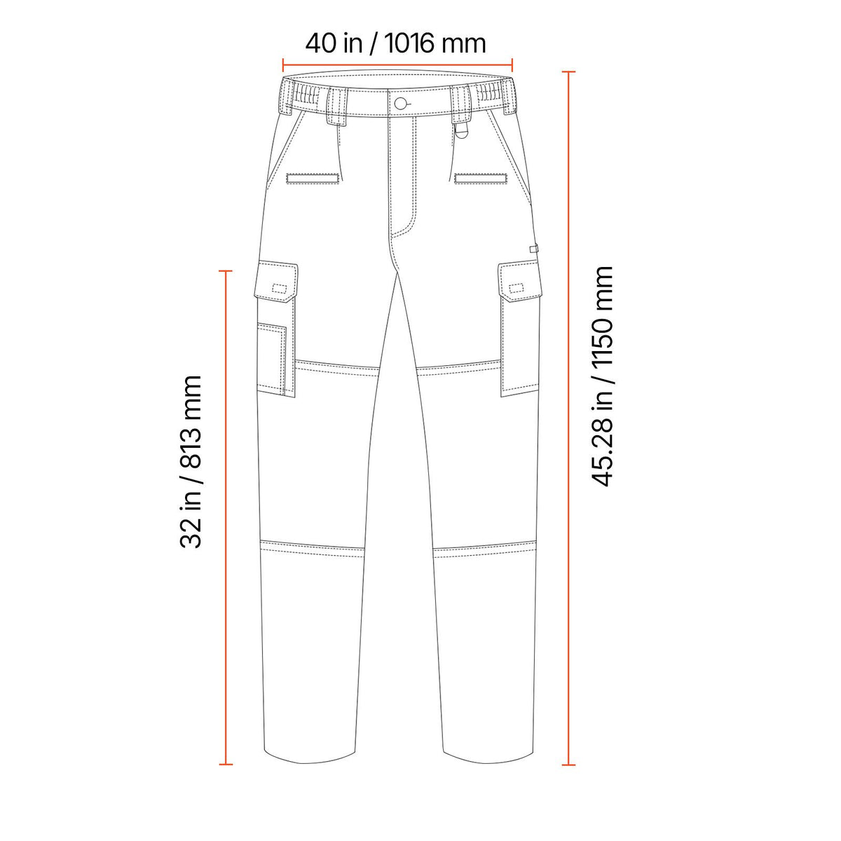FR Pants for Men, 100% Cotton, Flame-Resistant Cargo Pants with Multi-Pockets and Elastic Waist, Reinforced Tear-proof Stitching, Ideal for Welding Work and Casual Wear, XXL Size, Dark Blue