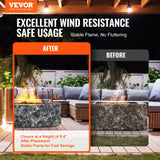 Fire Pits: VEVOR Fire Pit Wind Guard, 740 x 214mm Round Glass Flame Shield, 6mm Thick Fire Table Accessory, Clear Tempered Glass Flame Guard for Propane, Gas, Outdoor, Patio, Backyard