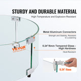 Fire Pits: VEVOR Fire Pit Wind Guard, 740 x 214mm Round Glass Flame Shield, 6mm Thick Fire Table Accessory, Clear Tempered Glass Flame Guard for Propane, Gas, Outdoor, Patio, Backyard