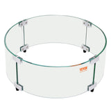 Fire Pits: VEVOR Fire Pit Wind Guard, 740 x 214mm Round Glass Flame Shield, 6mm Thick Fire Table Accessory, Clear Tempered Glass Flame Guard for Propane, Gas, Outdoor, Patio, Backyard