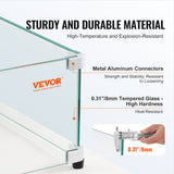 Fire Pits: VEVOR Glass Wind Guard for Rectangular Fire Pit Table 773 x 367 x 191 mm, 8mm Thick and Sturdy Tempered Glass Panel with Hard Aluminum Corner Bracket & Rubber Feet, Easy to Assemble