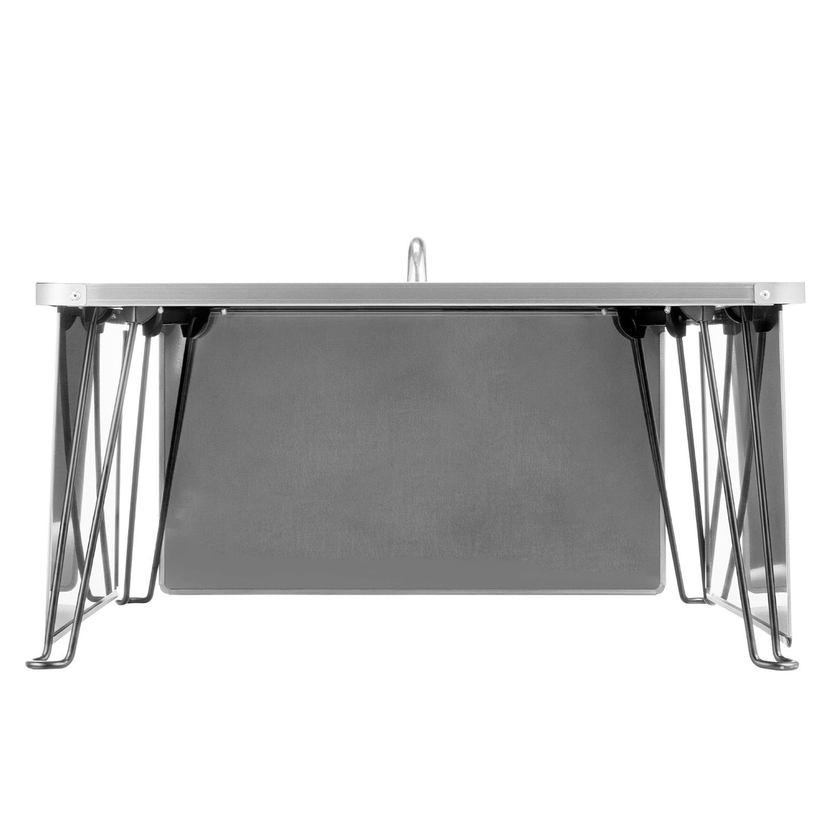 Fire Pit Heat Deflector, 645x645x370 mm Square Outdoor Burner Cover, Stainless Steel Bonfire Camping Wood Burning, Push Heat Down and Out with 4 Foldable Legs & Carrying Handle
