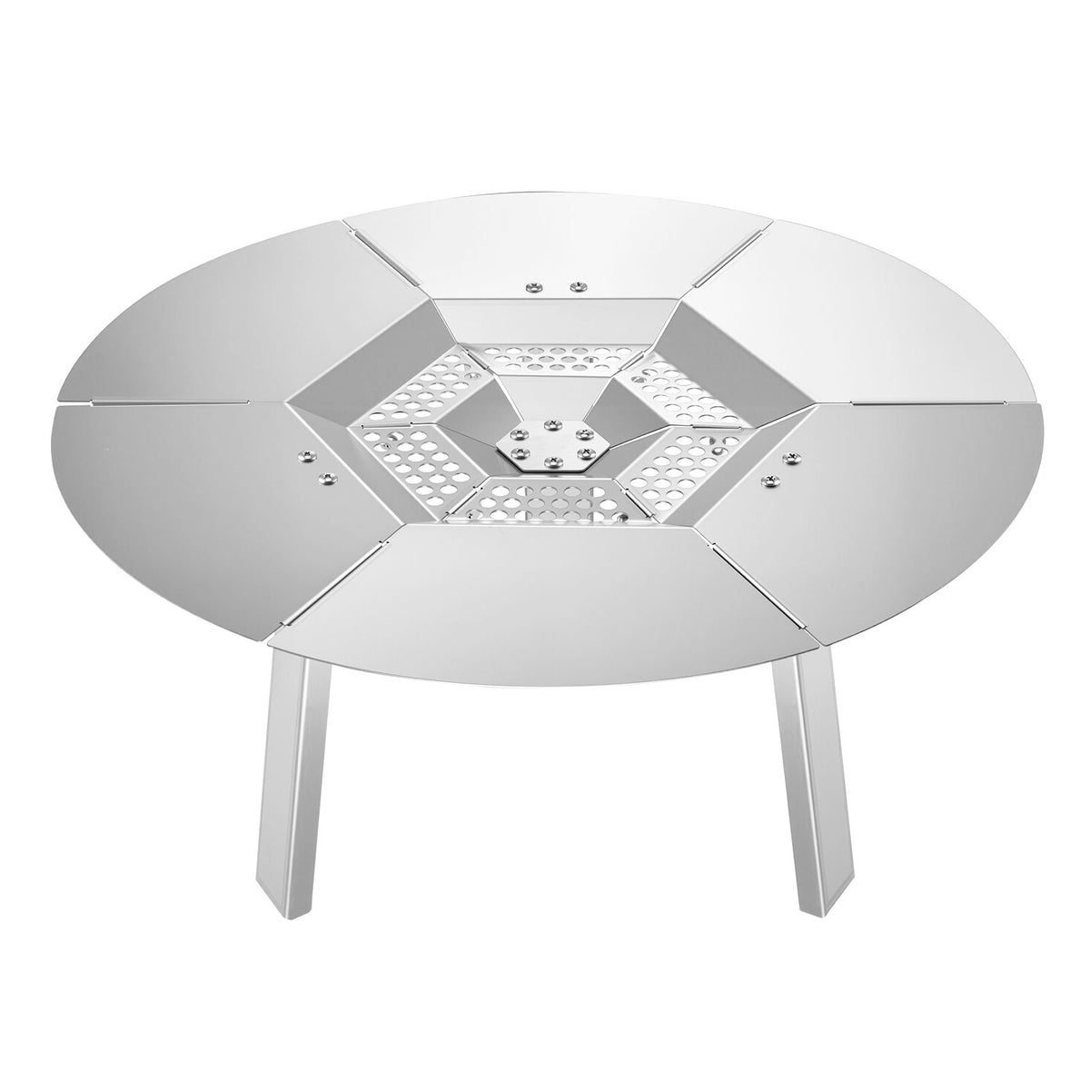 Fire Pit Heat Deflector for Solo Stove Ranger, 508 mm Round for Wood Burning Fire Pit, 304 Stainless Steel Heat Diffuser, Detachable Burner Cover Camping Accessories