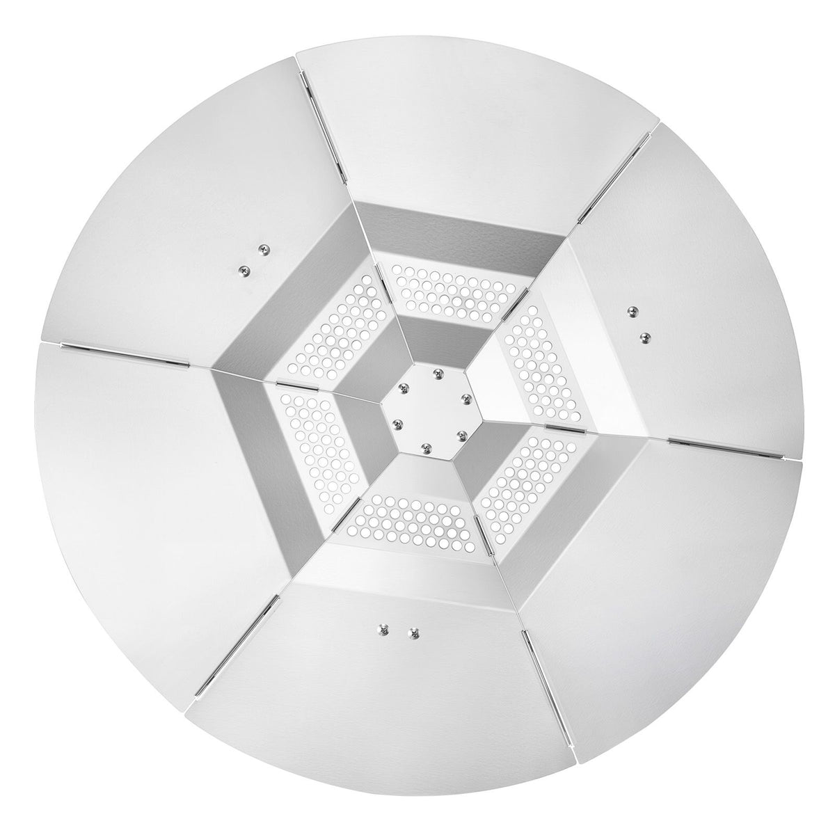 Fire Pit Heat Deflector for Solo Stove Yukon, 635 mm Bonfire Round for Wood Burning Fire Pit, 304 Stainless Steel Heat Diffuser, Detachable Burner Cover Camping Accessories