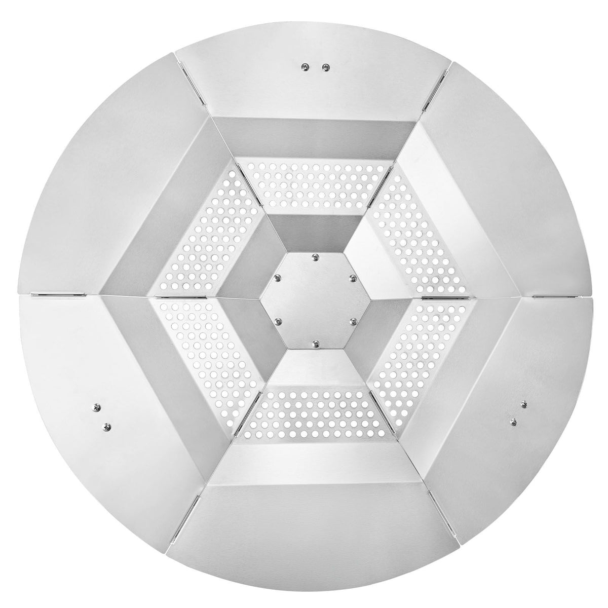 Fire Pit Heat Deflector for Solo Stove Yukon, 685.8 mm Bonfire Round for Wood Burning Fire Pit, 304 Stainless Steel Heat Diffuser, Detachable Burner Cover Camping Accessories