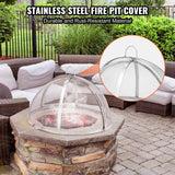 Fire Pits: VEVOR Firepit Spark Screen Lid, 36" Diameter, Outdoor Firepit Ring Cover Round Accessories, Fire Pit Metal Cover, Easy-Opening Stainless Steel Fire Ring Covers for Outdoor Patio Fire Pits Backyard
