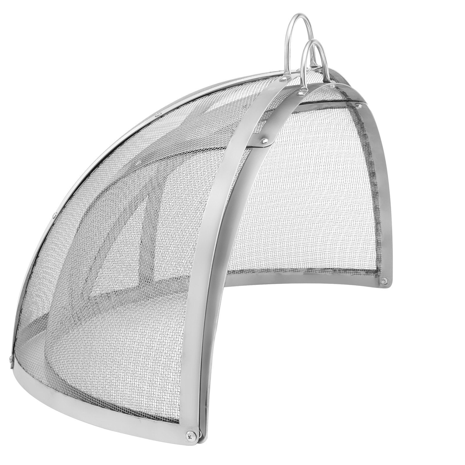 Fire Pits: VEVOR Firepit Spark Screen Lid, 30" Diameter, Outdoor Firepit Ring Cover Round Accessories, Fire Pit Metal Cover, Easy-Opening Stainless Steel Fire Ring Covers for Outdoor Patio Fire Pits Backyard