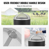 Fire Pits: VEVOR Fire Pit Spark Screen Round 27", Reinforced Heavy Duty Steel Metal Cover, Outdoor Firepit Lid, Easy-Opening Top Screen Covers Round with Ring Handle for Outdoor Patio Fire Pits Backyard