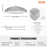 Fire Pits: VEVOR Fire Pit Spark Screen Round 40", Reinforced Heavy Duty Steel Metal Cover, Outdoor Firepit Lid, Easy-Opening Top Screen Covers Round with Ring Handle for Outdoor Patio Fire Pits Backyard