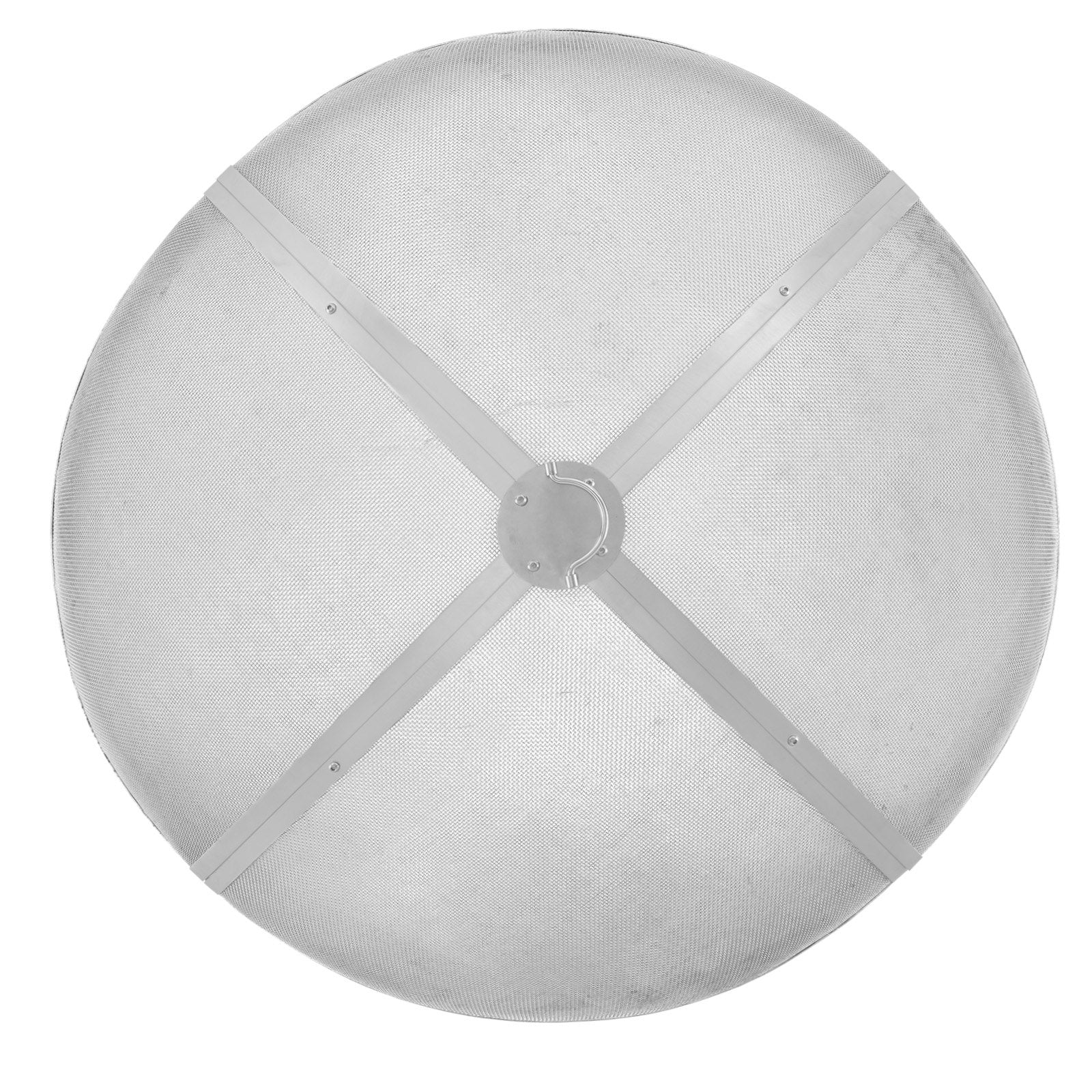 Fire Pit Spark Screen Round 40", Reinforced Heavy Duty Steel Metal Cover, Outdoor Firepit Lid, Easy-Opening Top Screen Covers Round with Ring Handle for Outdoor Patio Fire Pits Backyard