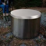 Fire Pits: VEVOR Fire Pit Cover Lid, 27" Portable Firepit Spark Screen,Stainless Steel Steel Metal Cover, Easy-Opening Outdoor Wood Burning and Camping Stove Accessory, for Outdoor Patio Fire Pits Backyard