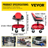 Gymnastics: VEVOR Rolling Garage Stool 300LBS Adjustable Mechanic Work Shop Seat w/Casters