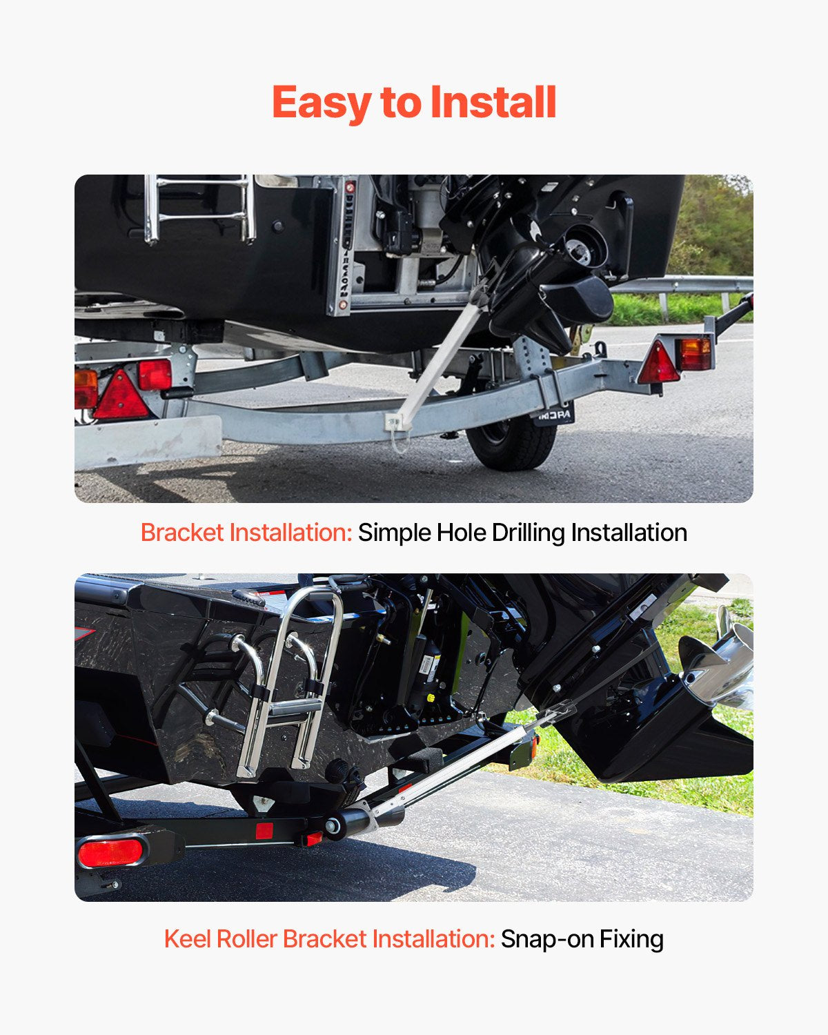 Toilet Brushes & Holders: VEVOR Transom Saver, 23-35 in, Adjustable Boat Transom Saver with Composite Head, Corrosion-Resistant Easy-to-Install Transom Savers for Less Than 100 HP Outboard Motor , Fit for Roller & Trailer