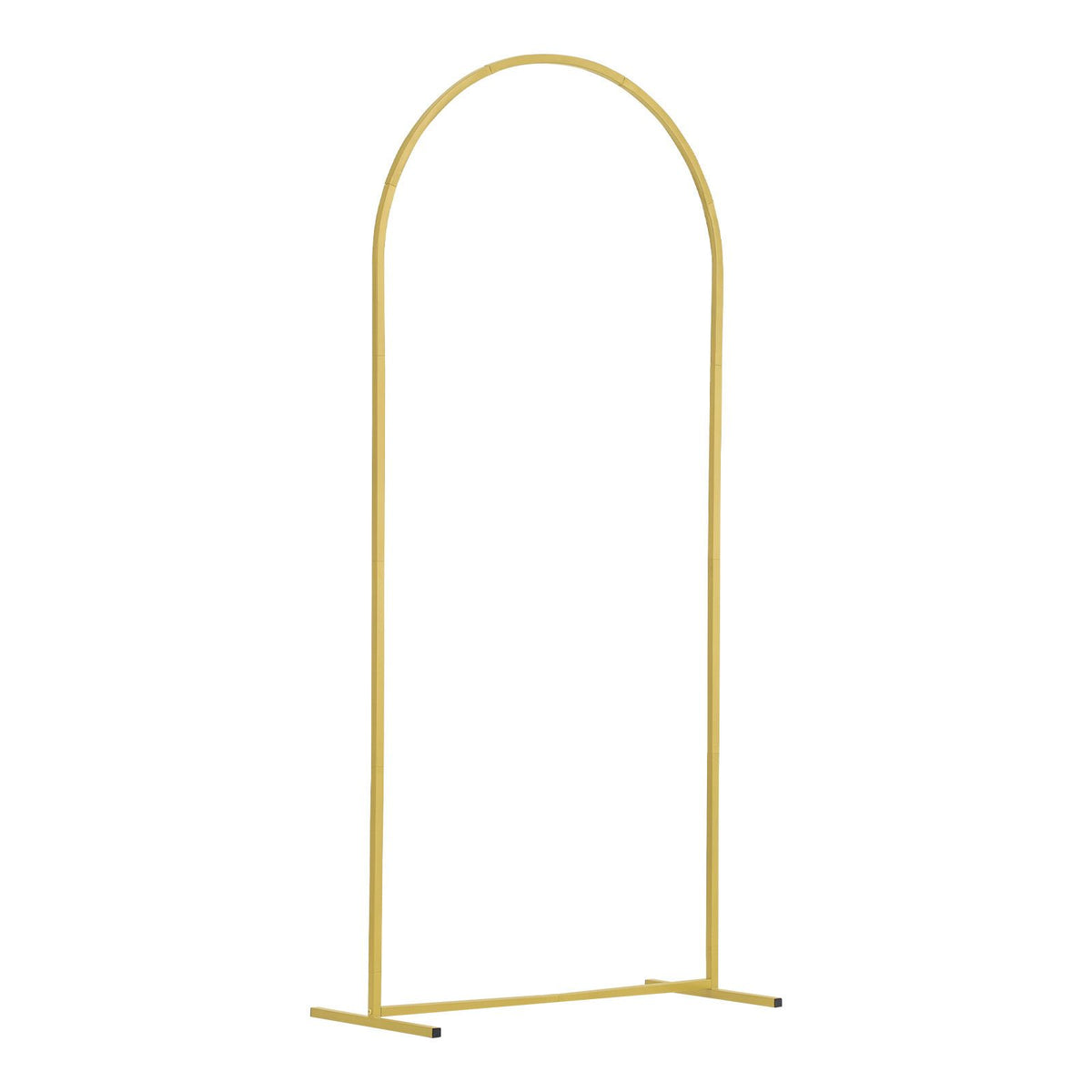 Wedding Arch Backdrop Stand, Set of 3, Metal Stable Stand with Case Connection & Chassis Crossbar Design, Easy-to-Assemble Gold Stand with Premium Metal, Fit for Birthday, Celebration, Holiday