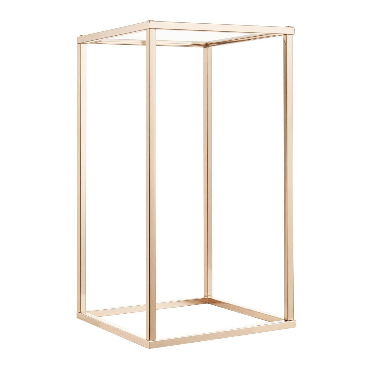 Wedding Flower Stand, 10PCS 40cm Column Flower Stand, Floral Stands with Acrylic Laminate, Gold Rectangular Floral Display Rack for Wedding, Party, Birthday, Home, Gold Centerpiece Stands