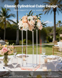 Wedding Favours: VEVOR Wedding Flower Stand, 10PCS 50cm Column Flower Stand, Floral Stands with Acrylic Laminate, Cylindrical Cubic Floral Display Rack for Wedding, Party, Birthday, Home, Centerpiece Stands