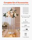 Wedding Favours: VEVOR Wedding Flower Stand, 10PCS 50cm Column Flower Stand, Floral Stands with Acrylic Laminate, Cylindrical Cubic Floral Display Rack for Wedding, Party, Birthday, Home, Centerpiece Stands
