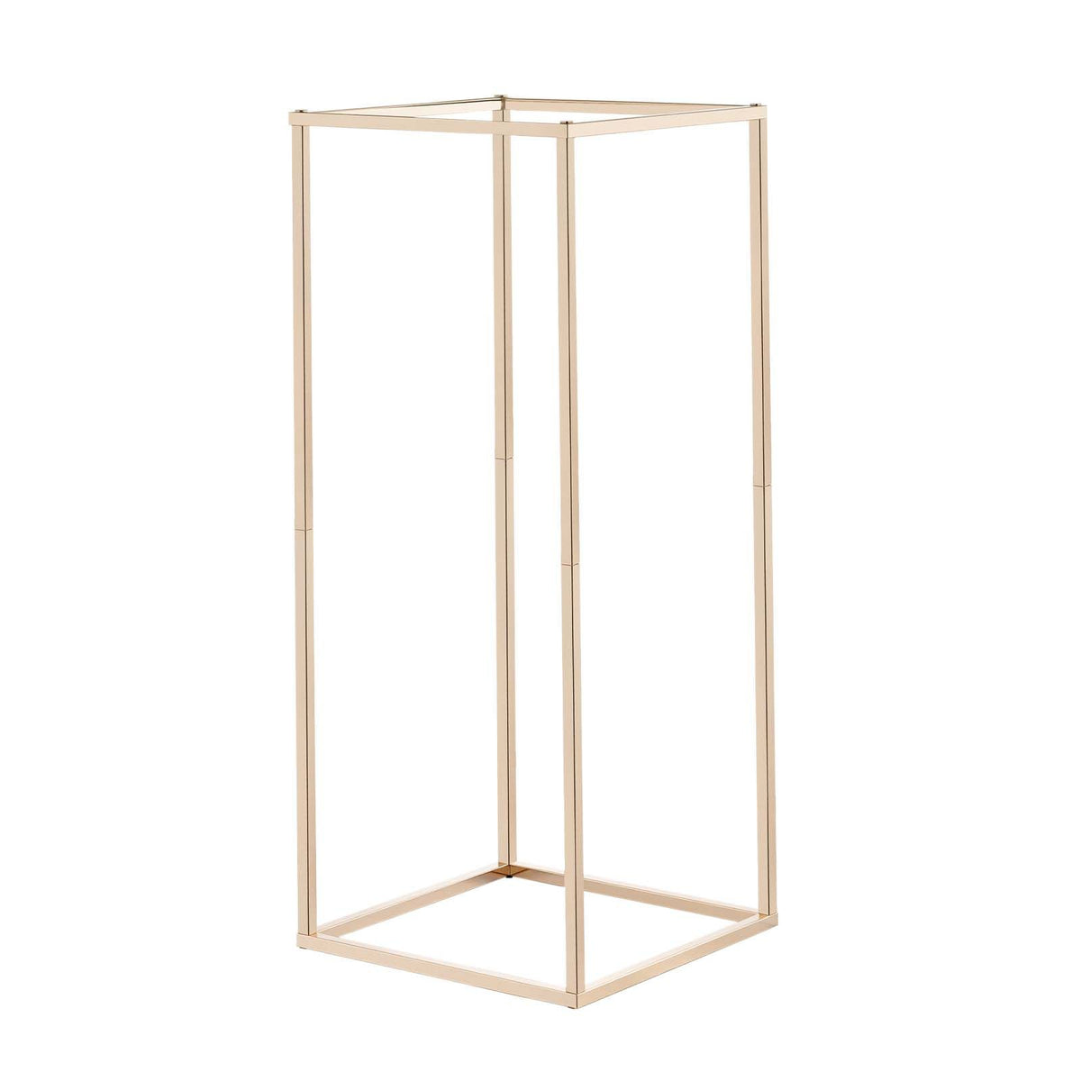Wedding Flower Stand, 10PCS 60cm Column Flower Stand, Floral Stands with Hidden Screw, Rectangular Cubic Floral Display Rack for Wedding, Party, Birthday, Home, Gold Centerpiece Stands
