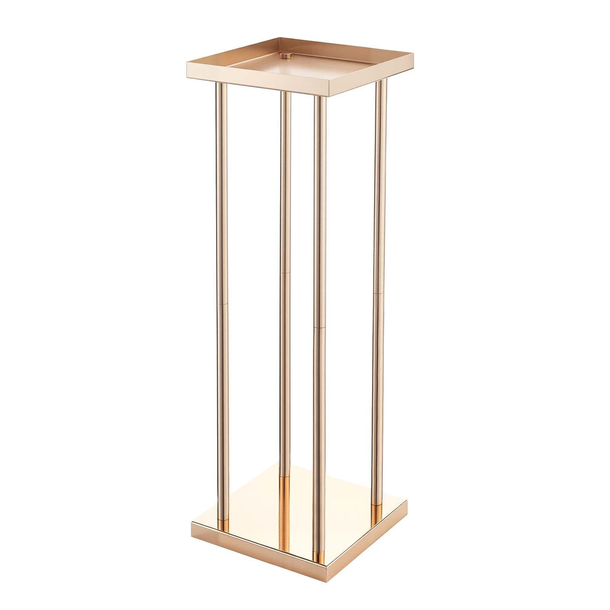 Wedding Flower Stand, 10PCS 60cm Column Flower Stand, Floral Stands with Metal Laminate, Cylindrical Cubic Floral Display Rack for Wedding, Party, Birthday, Home, Gold Centerpiece Stands