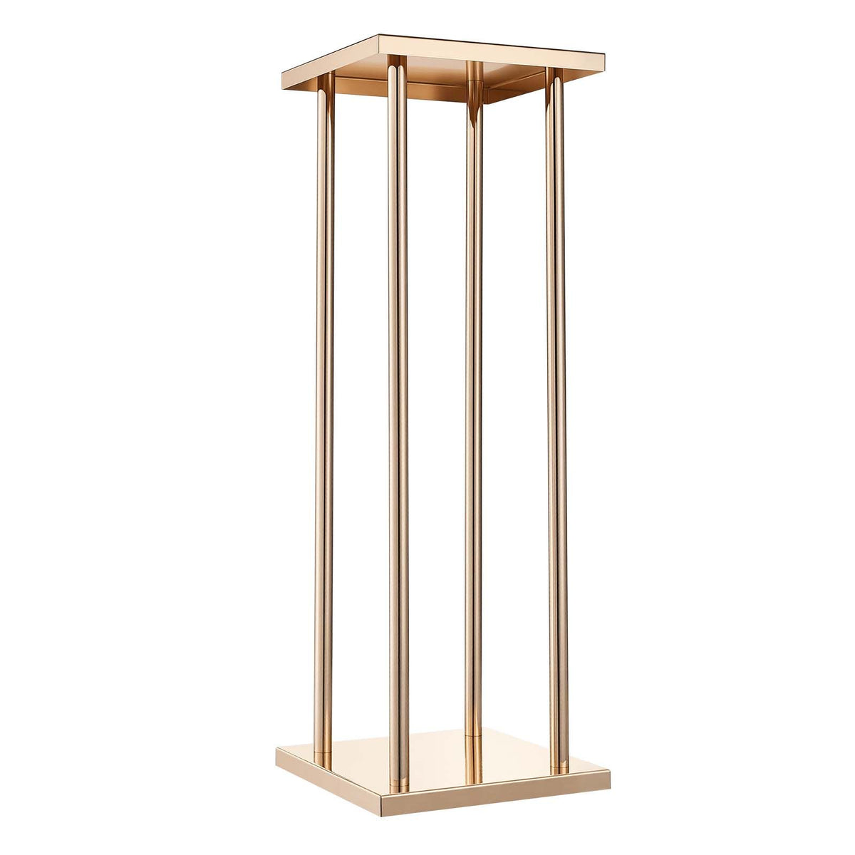 Wedding Flower Stand, 10PCS 60cm Column Flower Stand, Floral Stands with Metal Laminate, Cylindrical Cubic Floral Display Rack for Wedding, Party, Birthday, Home, Gold Centerpiece Stands