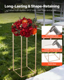 Wedding Favours: VEVOR Wedding Flower Stand, 10PCS 60cm Column Flower Stand, Floral Stands with Acrylic Laminate, Gold Rectangular Floral Display Rack for Wedding, Party, Birthday, Home,  Gold Centerpiece Stands