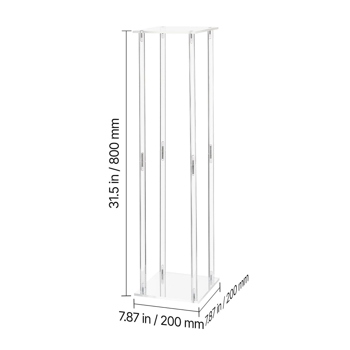 Wedding Flower Stand, 10PCS 80cm Column Flower Stand, Floral Stands with Acrylic Laminate, Cylindrical Cubic Floral Display Rack for Wedding, Party, Birthday, Home, Centerpiece Stands