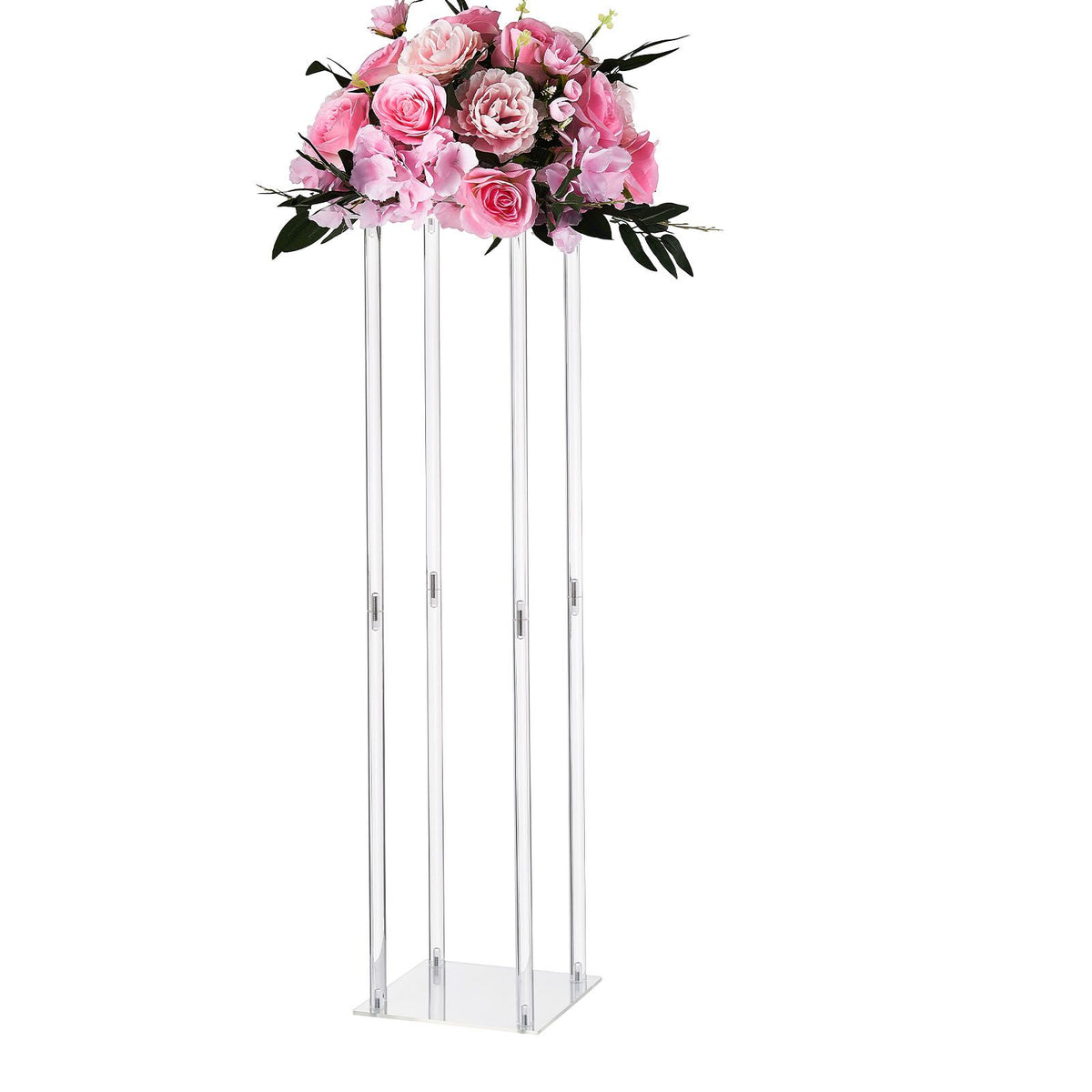 Wedding Flower Stand, 10PCS 80cm Column Flower Stand, Floral Stands with Acrylic Laminate, Cylindrical Cubic Floral Display Rack for Wedding, Party, Birthday, Home, Centerpiece Stands