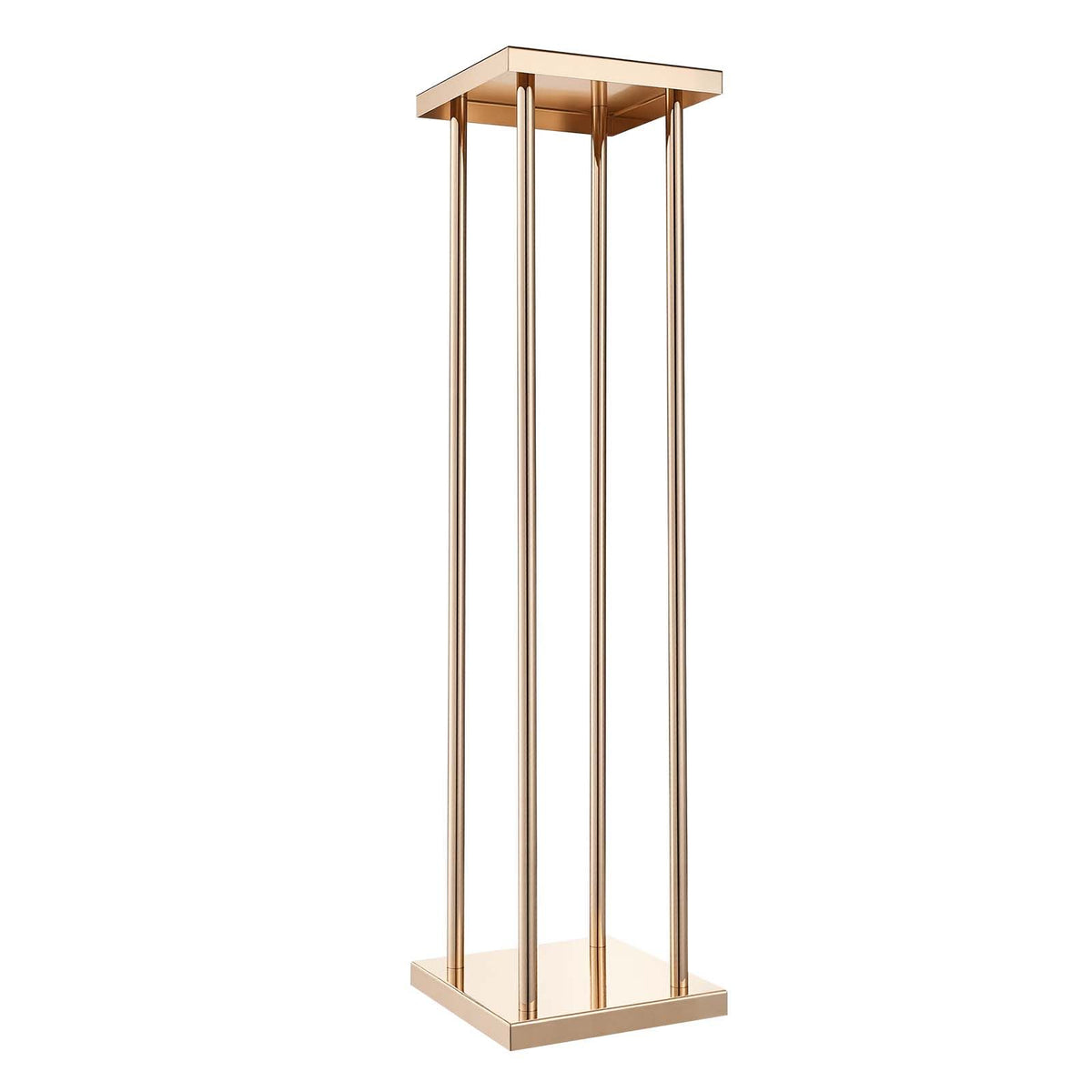 Wedding Flower Stand, 10PCS 80cm Column Flower Stand, Floral Stands with Metal Laminate, Cylindrical Cubic Floral Display Rack for Wedding, Party, Birthday, Home, Gold Centerpiece Stands