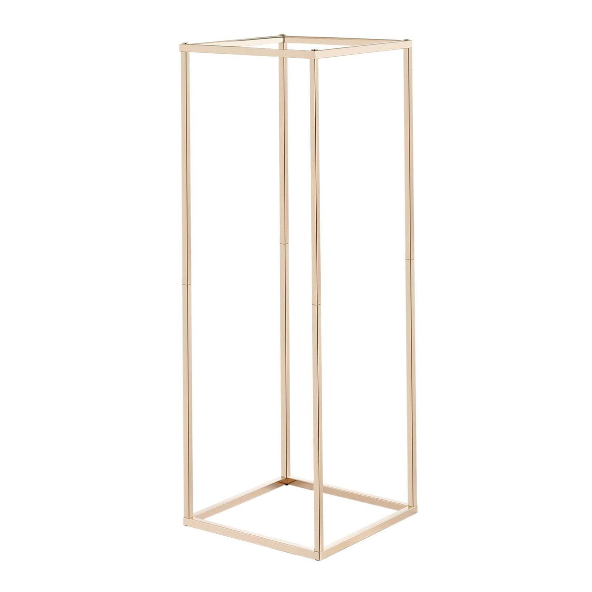 Wedding Flower Stand, 10PCS 80cm Column Flower Stand, Floral Stands with Hidden Screw, Rectangular Cubic Floral Display Rack for Wedding, Party, Birthday, Home, Gold Centerpiece Stands