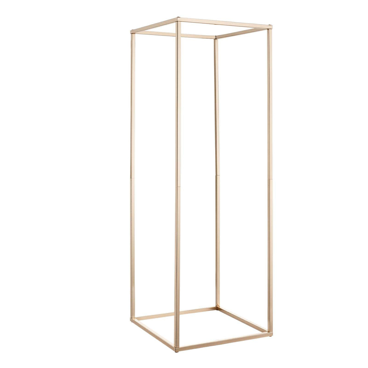Wedding Flower Stand, 10PCS 80cm Column Flower Stand, Floral Stands with Hidden Screw, Rectangular Cubic Floral Display Rack for Wedding, Party, Birthday, Home, Gold Centerpiece Stands