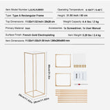 Calendars, Organisers & Planners: VEVOR 2PCS 31.5inch/80cm High Wedding Flower Stand, With Acrylic Laminate,Metal Vase Column Geometric Centerpiece Stands, Gold Rectangular Floral Display Rack for Events Reception, Party Decoration