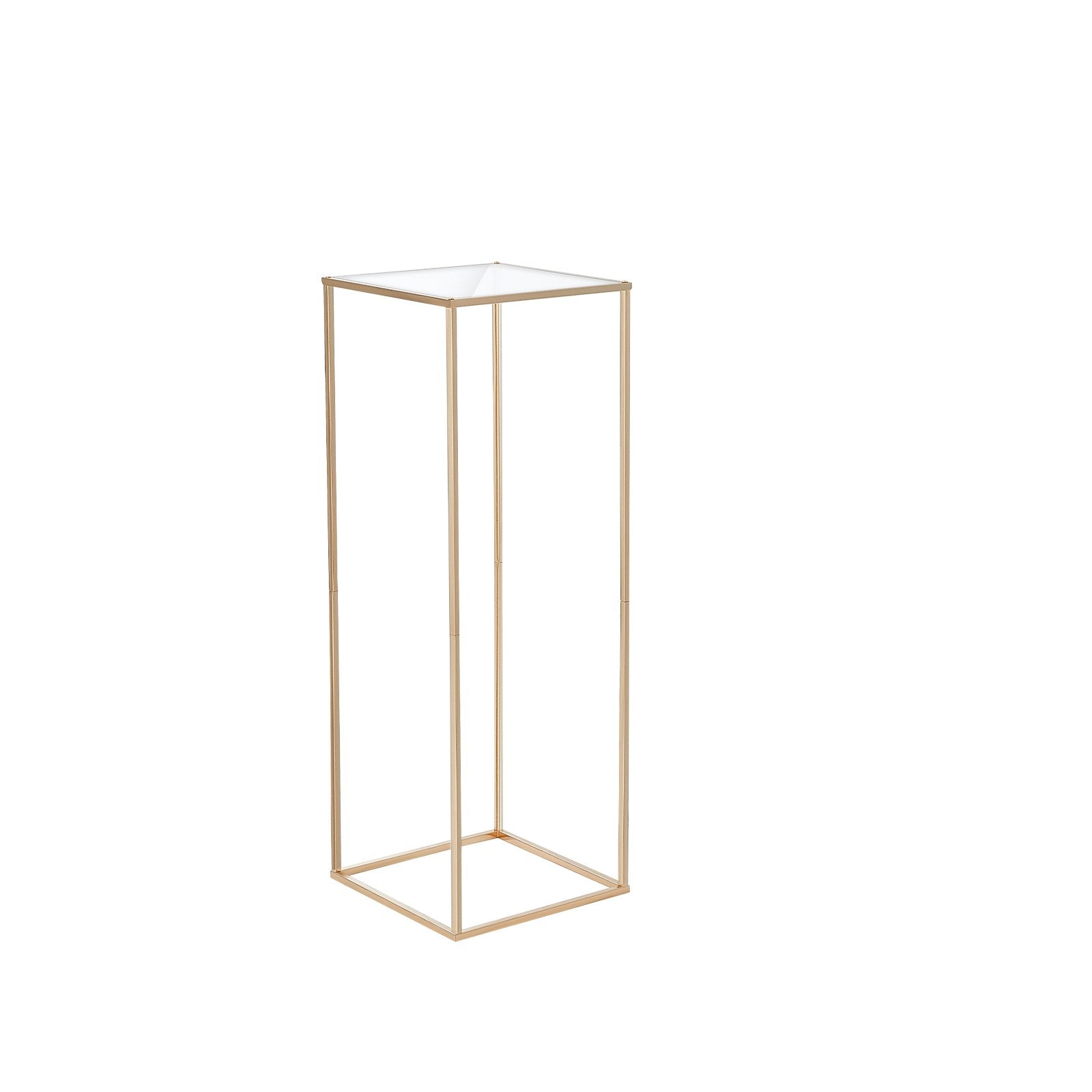 Calendars, Organisers & Planners: VEVOR 2PCS 31.5inch/80cm High Wedding Flower Stand, With Acrylic Laminate,Metal Vase Column Geometric Centerpiece Stands, Gold Rectangular Floral Display Rack for Events Reception, Party Decoration
