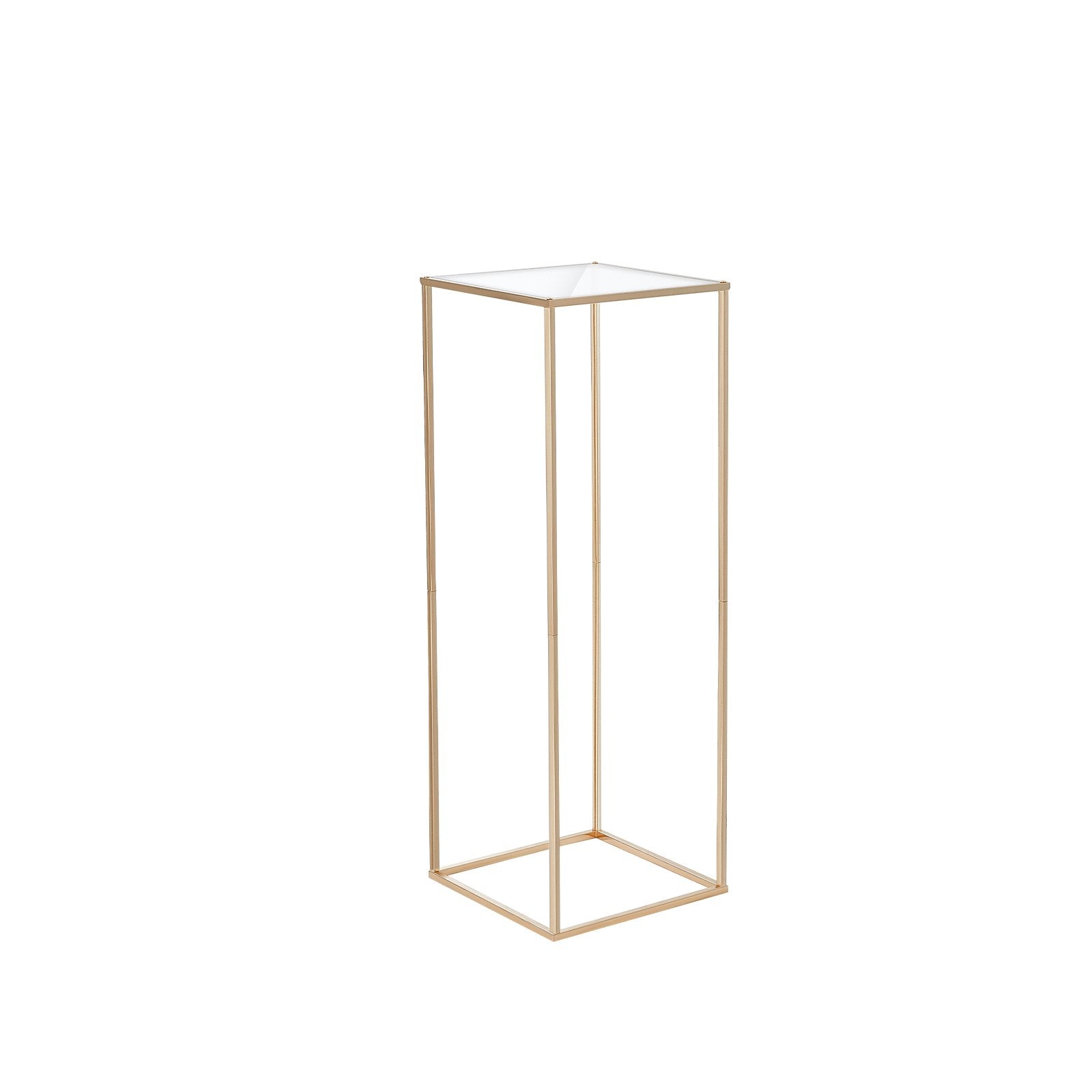 Calendars, Organisers & Planners: VEVOR 2PCS 31.5inch/80cm High Wedding Flower Stand, With Acrylic Laminate,Metal Vase Column Geometric Centerpiece Stands, Gold Rectangular Floral Display Rack for Events Reception, Party Decoration