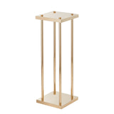 Canopies & Gazebos: VEVOR 4PCS Gold Metal Column Wedding Flower Stand, 23.6inch /60cm High With Metal Laminate, Vase Geometric Centerpiece Stands, Cylindrical Floral Display Rack for Events Reception, Party Road Leads