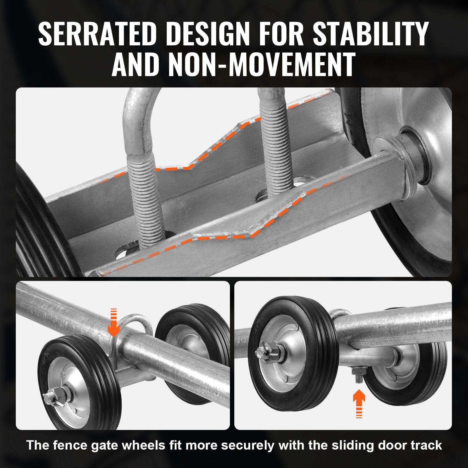 Fence & Gate Accessories: VEVOR Sliding Gate Kit 6” Heavy Duty Rolling Hardware for Door 600 lbs Load