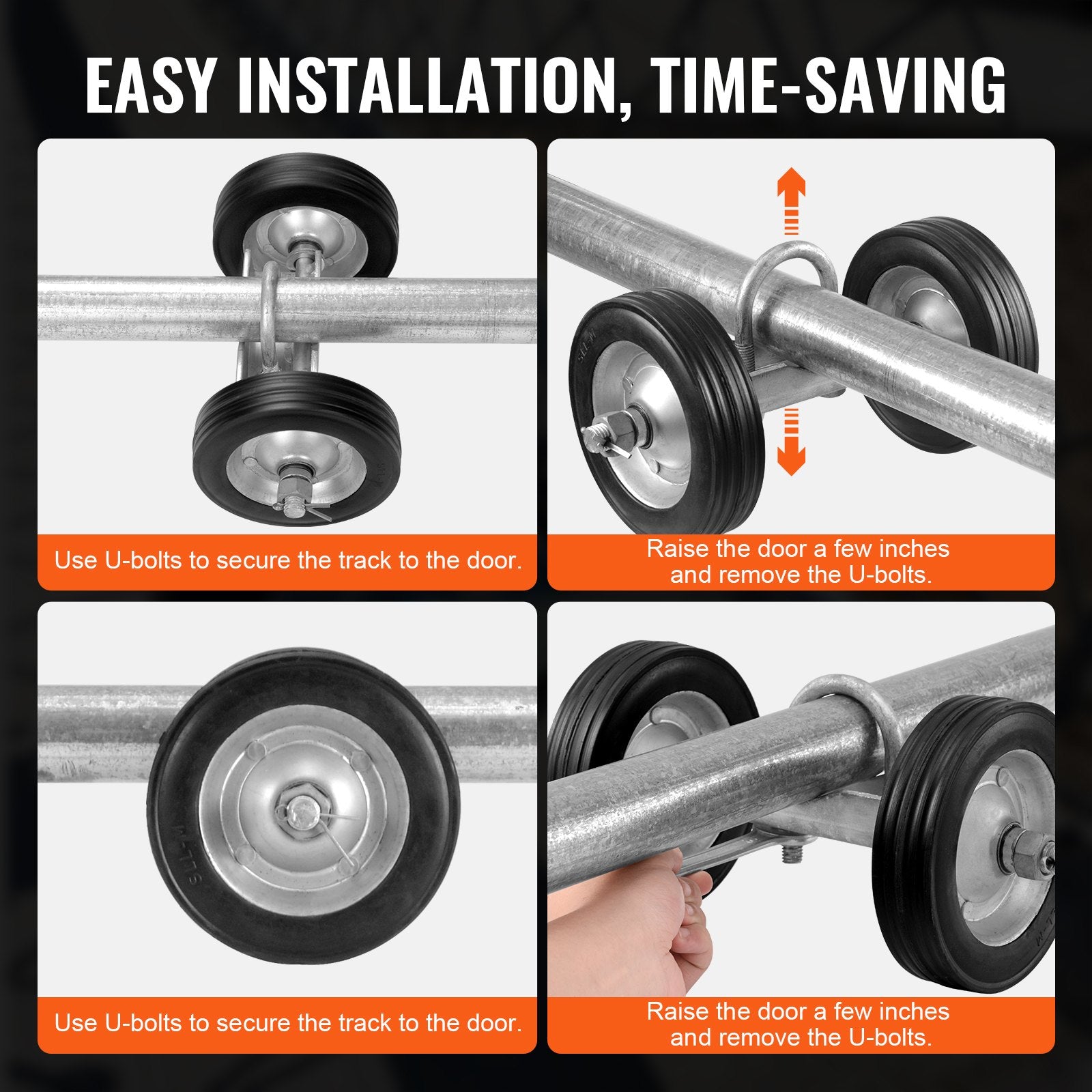 Fence & Gate Accessories: VEVOR Sliding Gate Kit 6” Heavy Duty Rolling Hardware for Door 600 lbs Load