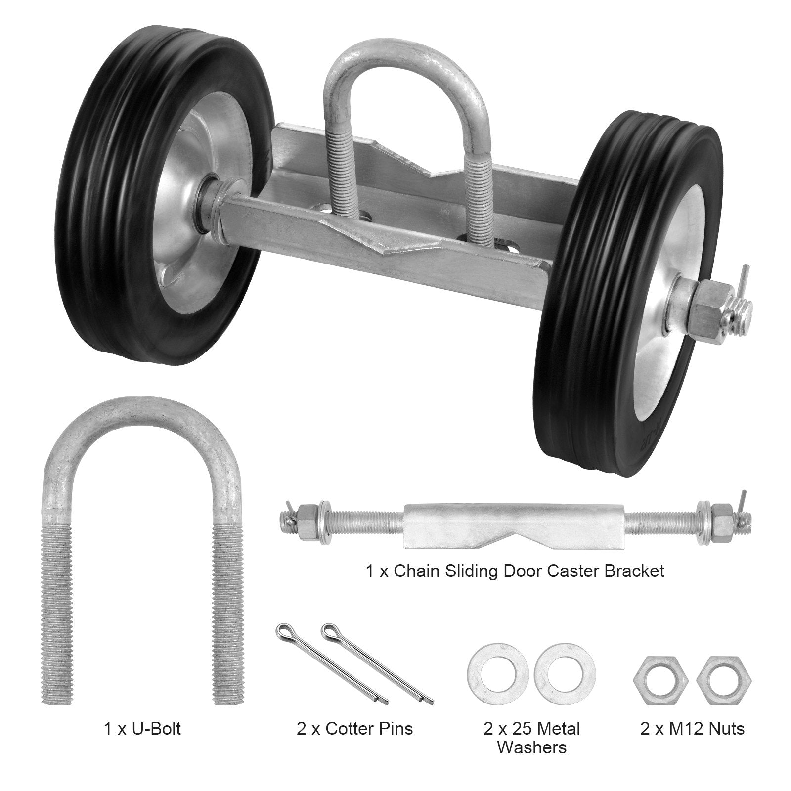 Fence & Gate Accessories: VEVOR Sliding Gate Kit 6” Heavy Duty Rolling Hardware for Door 600 lbs Load